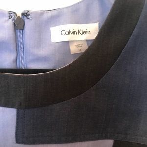 BLUE MULTICOLORBLOCK TANK SHEATH DRESS